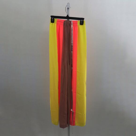 House of CB NWT Margot Yellow Neon Coral Semi Sheer Pants XS - Picture 5 of 11